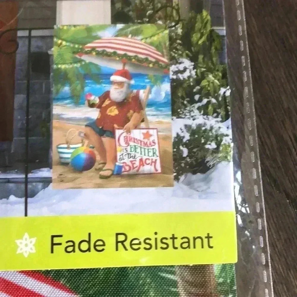 Garden Flag Beach Time Santa - Christmas is Better at the Beach 12.5x18” - Picture 2 of 4